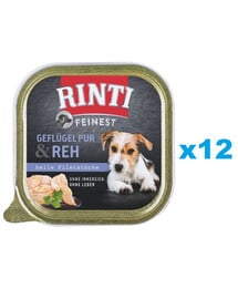 RINTI Feinest Poultry Pure&Deer Geflügel und Hirsche 12x150 g