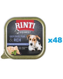 RINTI Feinest Poultry Pure&Deer Geflügel und Hirsche 48x150 g