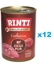 RINTI Singlefleisch Exclusive Goat Pure Monoprotein Ziege 12x400 g