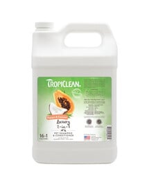 TROPICLEAN Papaya Coconut Shampoo and Conditioner 3.8L Shampoo und Conditioner für Hunde und Katzen