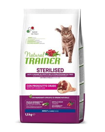 TRAINER Natural Cat Sterilised Adult mit Schinken 1,5kg