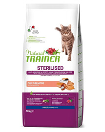 TRAINER Natural Cat Sterilised Adult mit Lachs 10kg