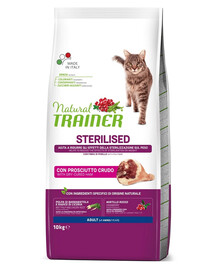 TRAINER Natural Cat Sterilised Adult mit Schinken 10kg