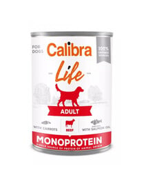 CALIBRA Dog Life Adult Beef with Carrots 400 g mit Rindfleisch und Karotten