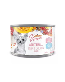 CALIBRA Dog Verve GF Adult Small Beef&Chicken 200 g getreidefreies Nassfutter mit Rind und Huhn für Hunde kleiner Rassen