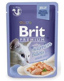 BRIT Premium Cat  Fillets in Jelly Katzennassfutter mit Lachs 24x85g