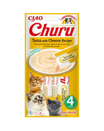 INABA Churu Tuna with cheese 4x14g Thunfisch mit Käse für die Katze