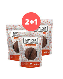 SIMPLY FROM NATURE Fleischstreifen aus Pferdefleisch für Hunde 2 x 80g + 80g GRATIS