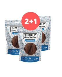 SIMPLY FROM NATURE Fleischstreifen Fasanenfleischstreifen für Hunde 2 x 80g + 80g GRATIS