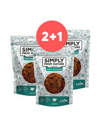 SIMPLY FROM NATURE Fleischnudeln mit Pute für Hunde 2 x 80g + 80g GRATIS