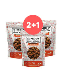 SIMPLY FROM NATURE Fleischbällchen mit Pferdefleisch und Gemüse für Hunde 2 x 80g + 80g GRATIS