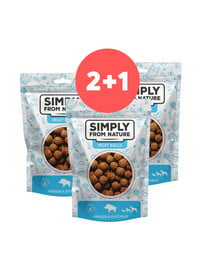 SIMPLY FROM NATURE Fleischbällchen mit Wildfleisch und Gemüse für Hunde 2 x 80g + 80g GRATIS