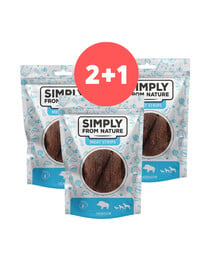 SIMPLY FROM NATURE Meat Strips Wildfleischstreifen für Hunde 2 x 80g + 80g GRATIS