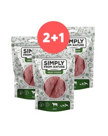 SIMPLY FROM NATURE Fleischstäbchen Rindfleischstäbchen für Hunde 2 x 80g + 80g GRATIS