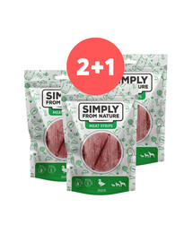 SIMPLY FROM NATURE Fleischstreifen Entenfleischstreifen für Hunde 2 x 80g + 80g GRATIS