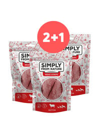 SIMPLY FROM NATURE Hammelfleischstreifen für Hunde 2 x 80g + 80g GRATIS