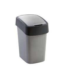 CURVER Mülleimer "FLIP BIN" 25 L silber/grau