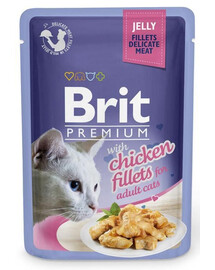 BRIT Premium Cat  Fillets in Jelly Huhn 24x85g