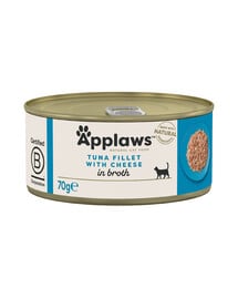 APPLAWS Cat Adult Tuna with Cheese in Broth 70 g Thunfisch mit Käse in Brühe