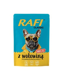 RAFI Classic Nassfutter mit Rind für Hund 400g