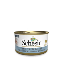 SCHESIR Thunfisch mit Seehecht in Gelee 85 g