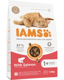 IAMS Cat Adult All Breeds Salmon mit Lachs und Huhn 1,5 kg x 4