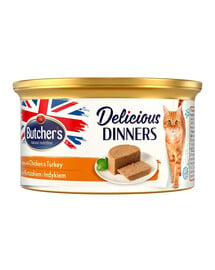 BUTCHER'S Classic Delicious Dinners mit Hühner- und Putenmousse 85 g