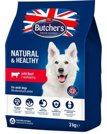 BUTCHER'S Natural&Healthy Dog Dry mit Rindfleisch 3 kg