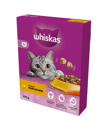 WHISKAS Adult 300 g sucha karma pełnoporcjowa z pysznym kurczakiem dla dorosłych kotów
