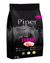 PIPER Junior Hundetrockenfutter mit Pute 12 kg