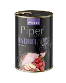 PIPER mit Kaninchen und Apfel 400g Nassfutter für Hunde