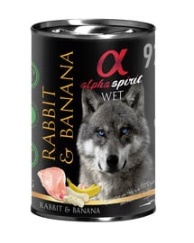 ALPHA SPIRIT Rabbit with banana Kaninchen mit Banane 400 g