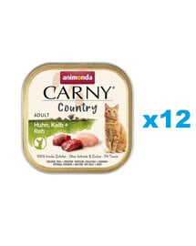 ANIMONDA Carny Country Adult Chicken, Veal, Vension 12x100 g