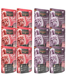 LEONARDO Finest Selection Kaninchen + Cranberries 6x85 g + Kalb + Gemüse 6x85 g