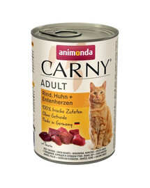 ANIMONDA Carny Adult Rind, Huhn und Entenherzen 400 g