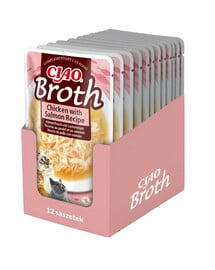 INABA CIAO Broth Hühner- und Lachsbouillon für Katzen 12x40g