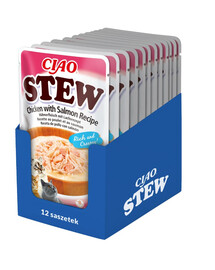 INABA CIAO Stew Gericht mit Huhn und Lachs 12x40g