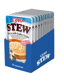 INABA CIAO Stew Gericht mit Huhn und Jakobsmuscheln 12x40g