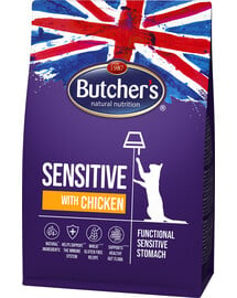 BUTCHER'S Functional Cat Dry Sensitive mit Huhn 800 g