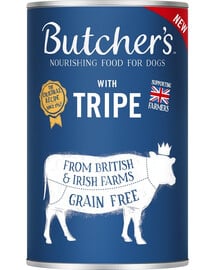 BUTCHER'S Original Tripe Mix, Hundefutter mit Pansen, Pastete, 3x1200g