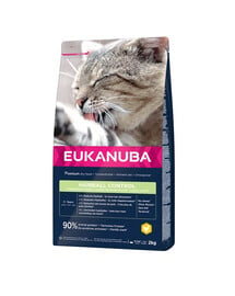 EUKANUBA Cat Hairball Control Adult All Breeds Chicken & Liver 2 kg