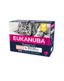 EUKANUBA Grain Free Senior Monoproteinowy Senior Katzenpastete Huhn 12 x 85 g