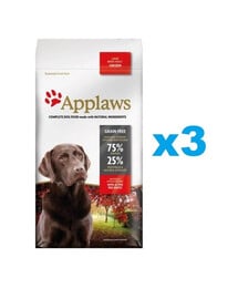 APPLAWS Adult Dog Large Breed Chicken 6 kg (3x2 kg) mit Huhn für ausgewachsene Hunde großer Rassen