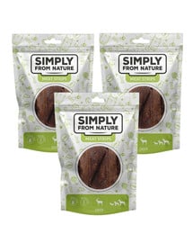 SIMPLY FROM NATURE Meat Strips Hirsch für Hunde 3x80 g