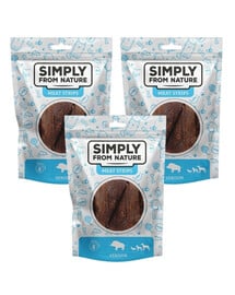 SIMPLY FROM NATURE Meat Strips Wild für Hunde 3x80 g