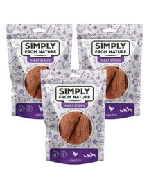 SIMPLY FROM NATURE Meat Strips Huhn für Hunde 3x80 g