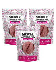 SIMPLY FROM NATURE Meat Strips Gans für Hunde 3x80 g