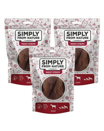 SIMPLY FROM NATURE Meat Strips Ziege für Hunde 3x80 g