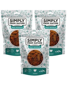 SIMPLY FROM NATURE Meat Noodles Putenknödel für Hunde 3x80 g