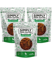 SIMPLY FROM NATURE Meat Noodles Entenknödel für Hunde 3x80 g